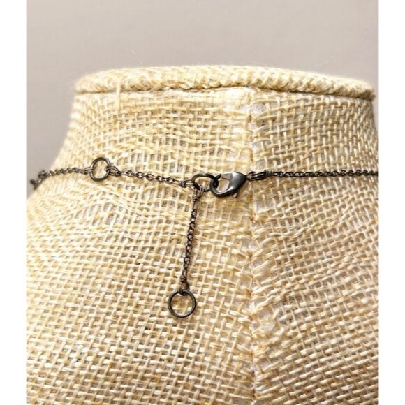 Alexis Bittar Oval Animal Print Lucite Pendant Necklace in Gray/Black - Picture 5 of 5